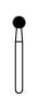 Kerr Diamond Fine FG Round Head, 10 MM, 5-Pack, F801-025