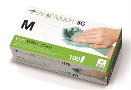 Aloetouch 3G Synthetic Exam Gloves, Powder Free, Non-Sterile, Extra Small, Green, 100/Box