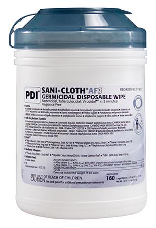 Sani-Cloth AF3 Germicidal Disposable Wipes, Extra Large, 7.5" x 15", 75/Canister