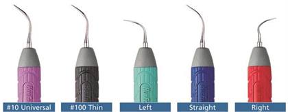 Hu-Friedy After Five Swivel Direct Flow Ultrasonic Insert, Straight, 30 kHz, Dark Blue Silicone Handle, UI30SDS