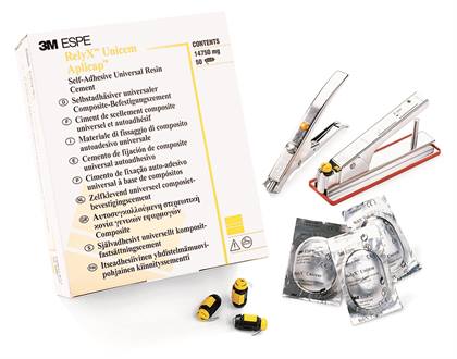 3M RelyX Unicem Aplicap Intro Kit, Dual-Cure Self-Adhesive Universal Resin Cement, 50 Capsules (24 A2 Universal, 16 Translucent, 10 A3 Opaque), 295 mg Each, #56814