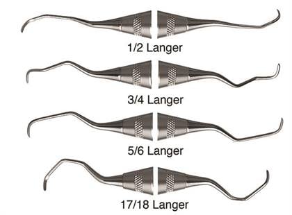 Hu-Friedy #4 Round Langer De Curette, 1/2 (Half) Size, Double-Ended