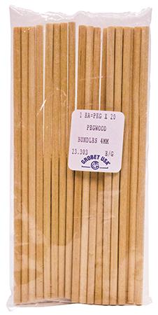 Grobet Pegwood Sticks Large, 4.0mm Diameter, 5-3/4" Length, Orangewood, 20/Pack