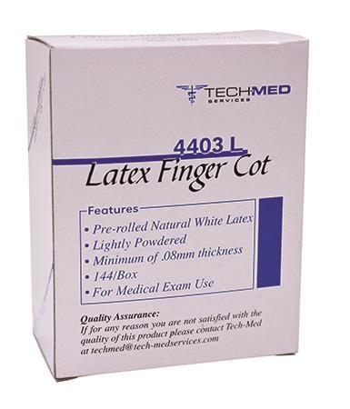 Tech Med Finger Cots, Large, Nitrile, Powder-Free, Box of 144, 01KEZKNN508KPQN17C2X762BQ9