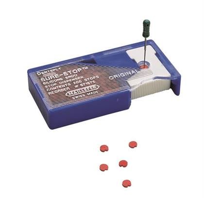 Dentsply Sure-Stop Black Silicone Endo Stop Dispenser with Built-in Length Measurement, 200 Stops