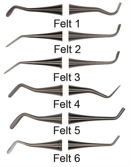 Hu-Friedy -1 Felt Composite Instrument, Aluminum, Black