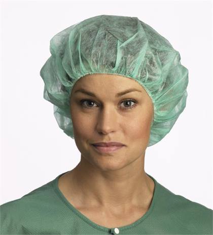 Molnlycke Annie Bouffant Cap, Blue, Medium, 150/Box