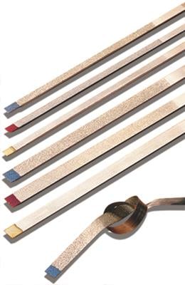 Two Striper Diamond Finishing Strips, Yellow Ultra-Finish, 100UF, 2.5 mm, 20 Micron, 6/Pkg, 2013115