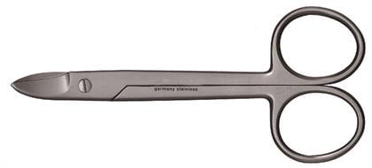 Burkhart Crown & Gold Scissors, Curved/Smooth, 4.5" (11.4 cm), Premium, Made in Germany