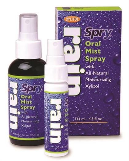 Spry Rain Oral Mist Spray, Dry Mouth Spray, 2/Bx, Xlear