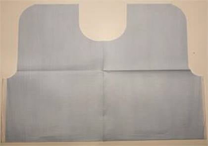Tidi Products Endo Bib with Cutout, Waist-Length, Contour Neck, 29" x 21", Mauve, 100/Case