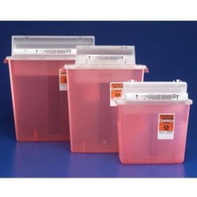 SharpsStar In-Room Sharps Container, 5-Quart, Red, with Counter-Balanced Lid, 20/Case