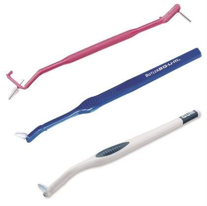 GUM Proxabrush Single-Ended Handle, 12/Pkg, 611PF