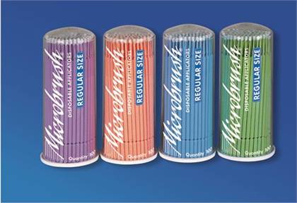 Microbrush Tube Series Fine Pink Applicators, 400/Bx