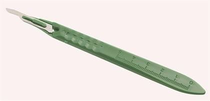 TECHNOCUT Disposable Conventional Scalpels, #12 Blade, Stainless Steel, 10/Pack