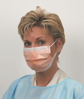 Crosstex Isofluid Level 1 Fog-Free Earloop Mask, Sapphire, 10/Box