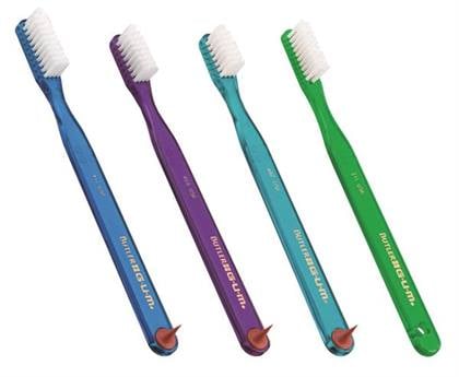 GUM Classic Soft Compact Toothbrush with Tip, Soft Bristles, Compact Head, 12/Pack