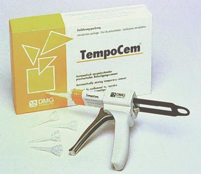 TempoCem Smartmix Temporary Cement, ZOE Formula, 2 x 11g Syringes & 10 Smartmix Tips, #212129