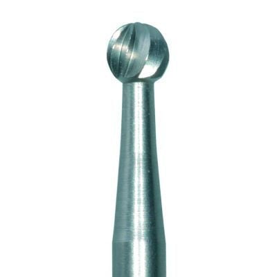 Meisinger HM31-008 Carbide Bur, US #555, Cylinder Shape, HP Shank, 0.8 mm Head, 3.6 mm Working Length, Pack of 5