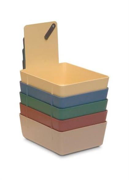 Zirc Standard Lab Pan, Beige Plastic with Metal Clip, 17Z101G