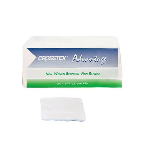 Crosstex Non-Woven Sponges, 4" x 4", 200/Pkg, ENC4NWLA