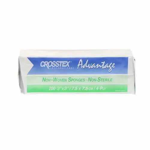 Crosstex Non-Woven Sponges, 3" x 3", 200/Pkg, ENC3NWLA