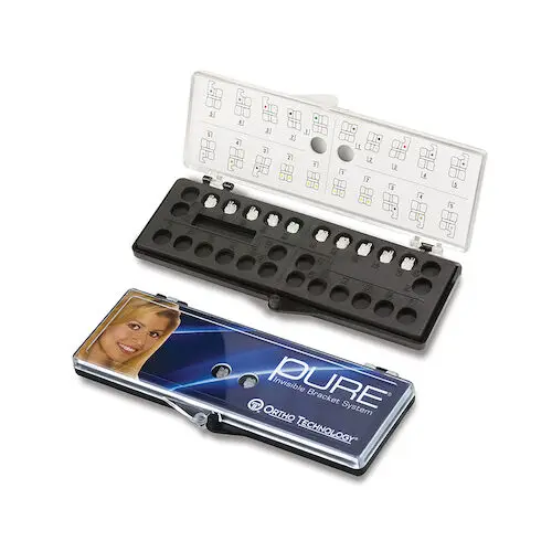 Ortho Technology Upper 5x5 Roth Prescription Brackets, No Hooks, .018" Slot