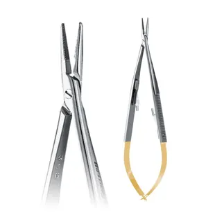 Hu-Friedy Perma Sharp Needle Holders, Micro Castroviejo Straight, 5 1/2", NH502M