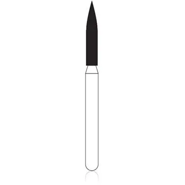 NTI Diamonds Short Shank FG Flame Bur, Coarse, 862-014, 5/Pkg