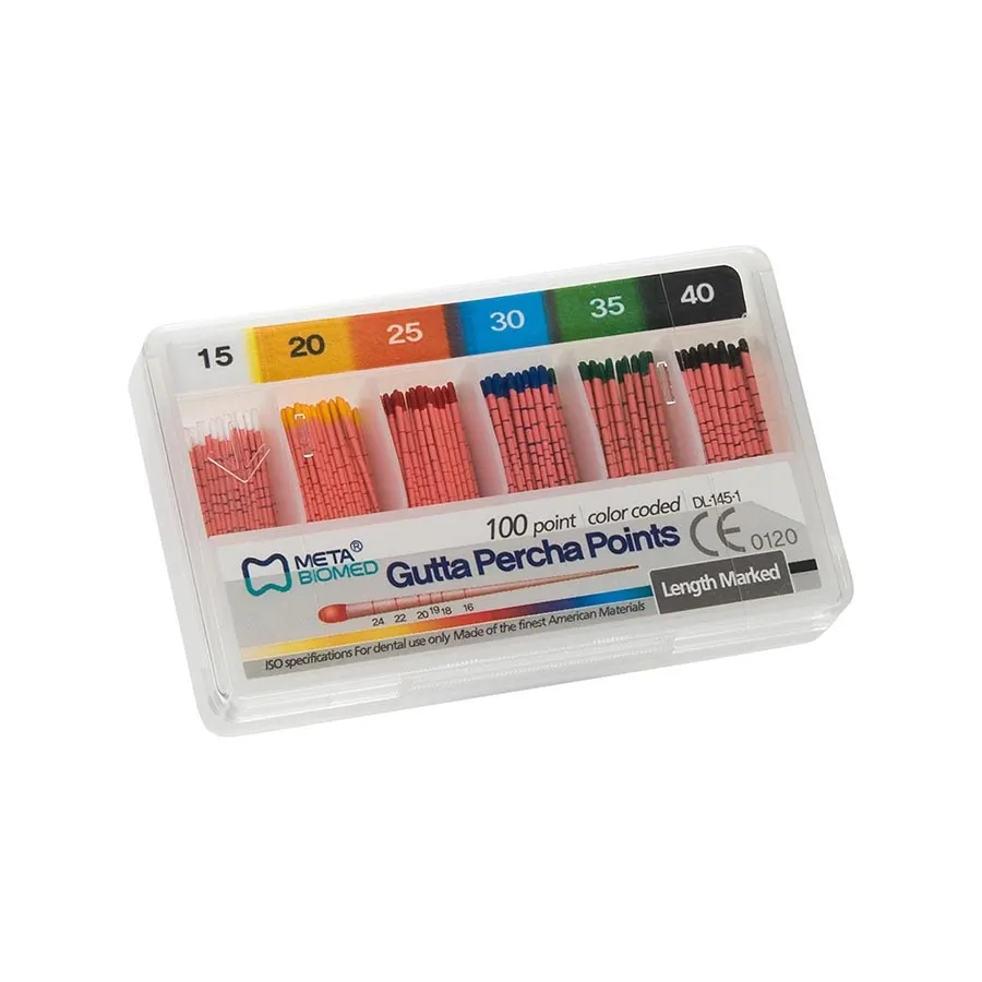Meta Biomed Gutta Percha Points, .04 Taper, Size 40, 60/Box, 122510-40