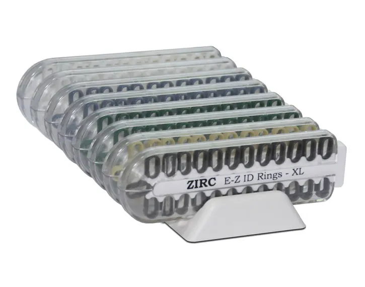 Zirc E-Z ID Instrument Color-Coding Rings, Extra-Large, White, 25/Pkg, 70Z000A