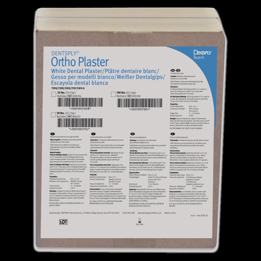 Dentsply Sirona Orthodontic Lab Plaster, 25 lb., 99216A