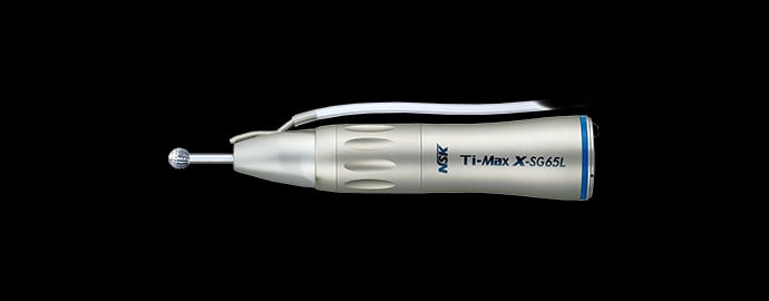 NSK Ti-Max X-SG65L Straight Surgical Handpiece, 1:1 Direct Drive, Optic, For HP Burs, H1009