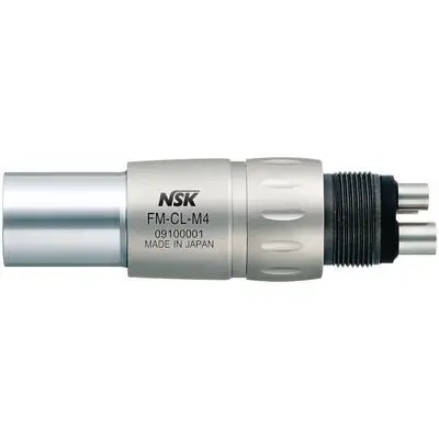 NSK FM-CL-M4-T Coupler, Midwest 4-Hole, Non-Optic, Stainless Steel with Titanium Coating, Each