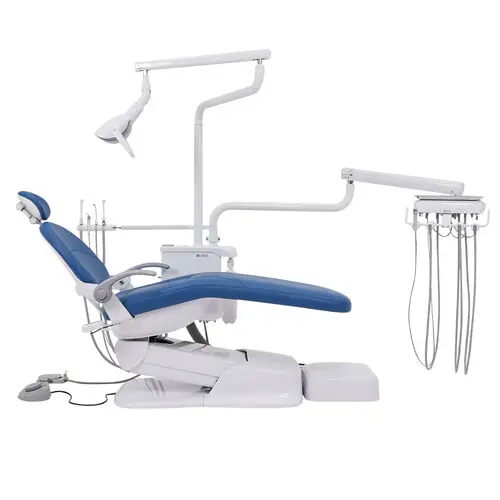 ADS AJ15 Classic 100 Hydraulic Dental Chair Package with Post-Mounted Utility, LED Light, and Assistant's Control (A9151002)