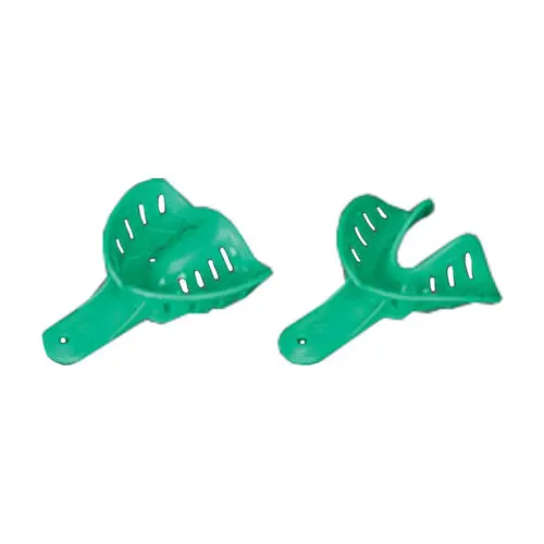 Plasdent Excellent-Color Disposable Impression Trays, Green, Adult Small Lower, #4, 50/Bag, ITO-4L-50