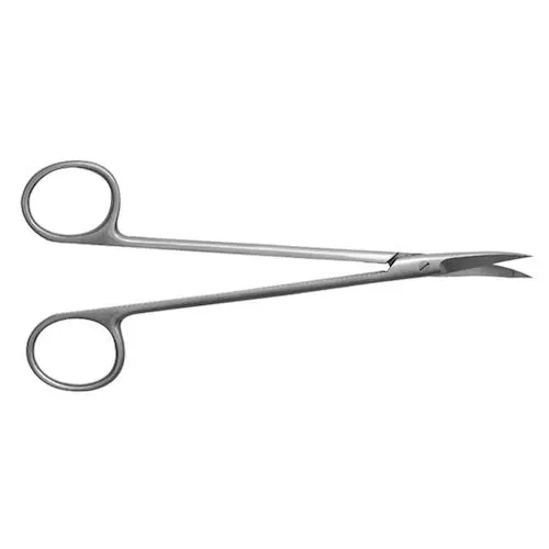 J&J Instruments Kelly Scissors 6.25" Curved, 1 Serrated Blade, 12-295