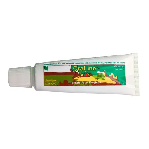 Oraline Toothgel, Bubblegum, Non-Fluoride, 0.85 oz. Tube, 144/Case, 44116