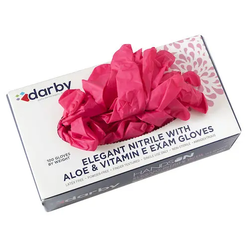 Darby Dental Nitrile Examination Gloves, Large, Powder Free, 100/Box, 3270008