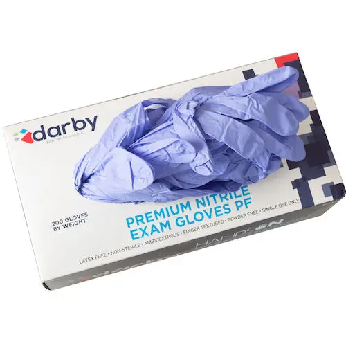 Darby Dental Nitrile Examination Gloves, X-Large, 180/Box, 3272626