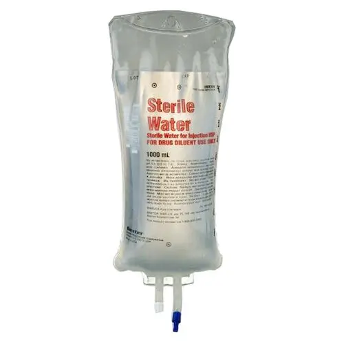 Sterile Water for Injection, USP (For Drug Diluent Use Only), 1000 mL VIAFLEX Plastic Container, Case of 14, 2B0304