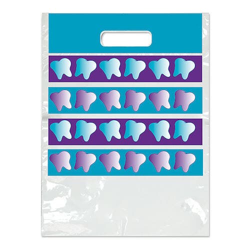 Sherman Specialty Scatter Bags, Purple/Blue Tooth Design, 7½" x 9", 100/Pkg, SBG69