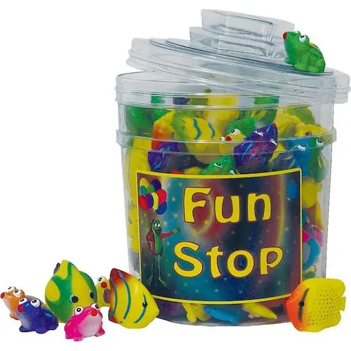 Sherman Specialty Sea Animal Squirters Canister, Assorted Sharks/Fish/Frogs, 108/Canister, VA3-SS