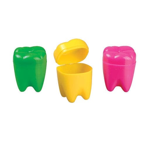 Sherman Specialty Tooth Savers, Tooth-Shaped, 1.25", Neon Assorted Colors, 72/Pkg, S7834
