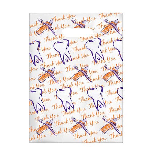 Sherman Specialty Scatter Bags, Thank You, Clear, 7.5" x 10", 100/Pkg