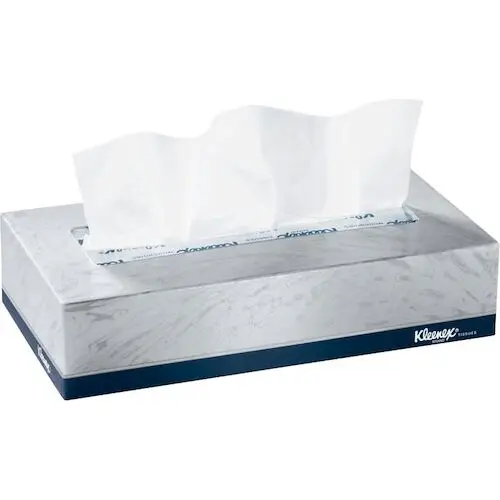 Kleenex Professional Facial Tissues, 2-Ply, White, Flat Box, 100 Tissues per Box, 36 Boxes/Case, 21400