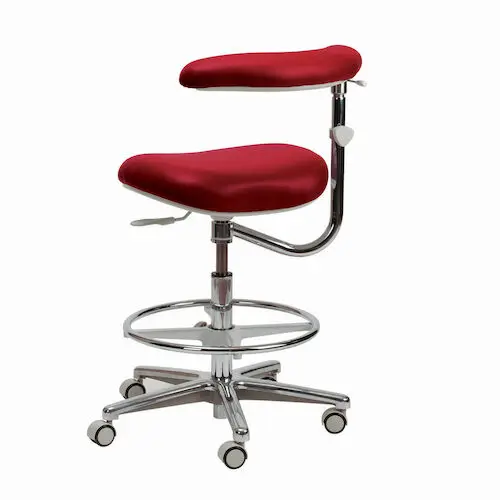 DentalEZ Generation Assistant Stool with Body Support, Ultra Leather, Model 3554-199U