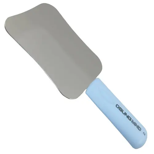 Osung Polished Metal Photo Mirror with Silicone Handle, Large 77 x 100 mm, Autoclavable, Single Mirror