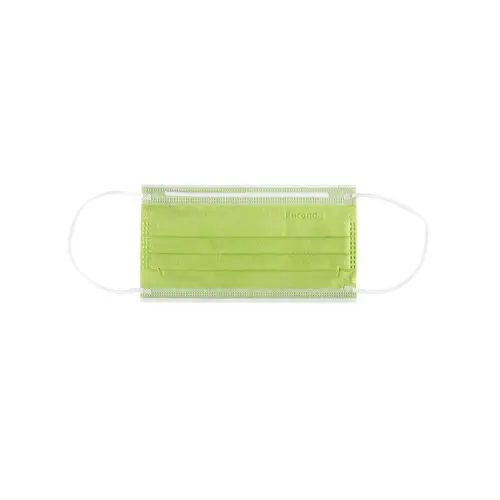 Euronda ASTM Level 1 Disposable Face Masks, Earloop, 3-Layer, Green, 50/Box, 217120