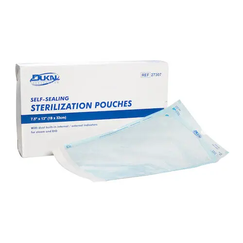 Dukal Self-Sealing Sterilization Pouches, 9.5" x 13", 200/Box, 27307